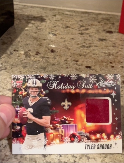 2025 Panini Absolute Football #HS-TSH Tyler Shough Holiday Suit Rookie Patch — front