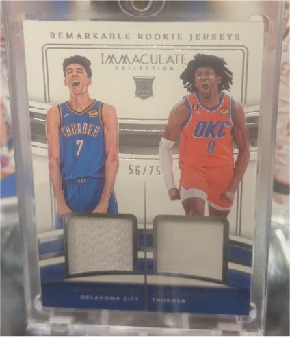 2022-23 Panini Immaculate Collection Remarkable Rookie Jerseys #RD-HOW Chet Holmgren & Jalen Williams — front