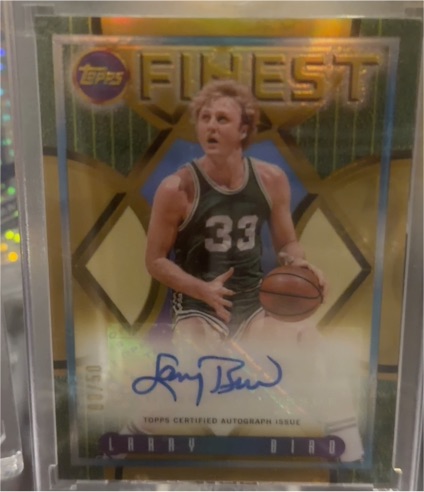2023-24 Topps Finest #FLA-LB Larry Bird Flashback Autograph — front
