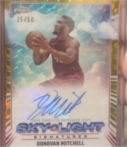 2024-25 Topps Chrome #SLS-DM Donovan Mitchell Sky-Light Signatures — front