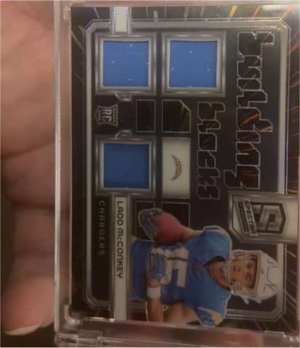 2024 Panini Spectra Building Blocks #BB-LMY Ladd McConkey — front