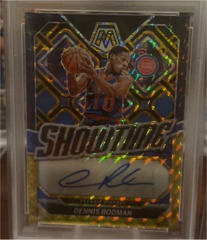 2023-24 Panini Mosaic Showtime Signatures #SS-DR Dennis Rodman — front