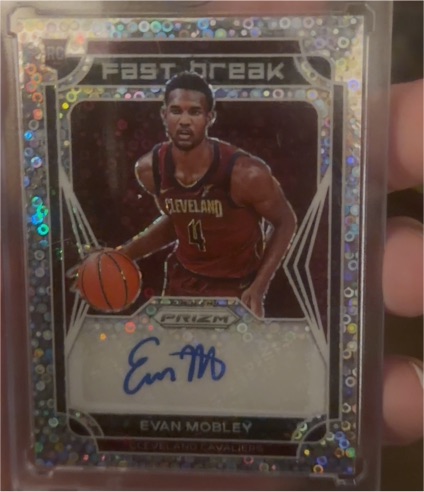 2021-22 Panini Prizm Fast Break Autographs #FBR-EVM Evan Mobley — front