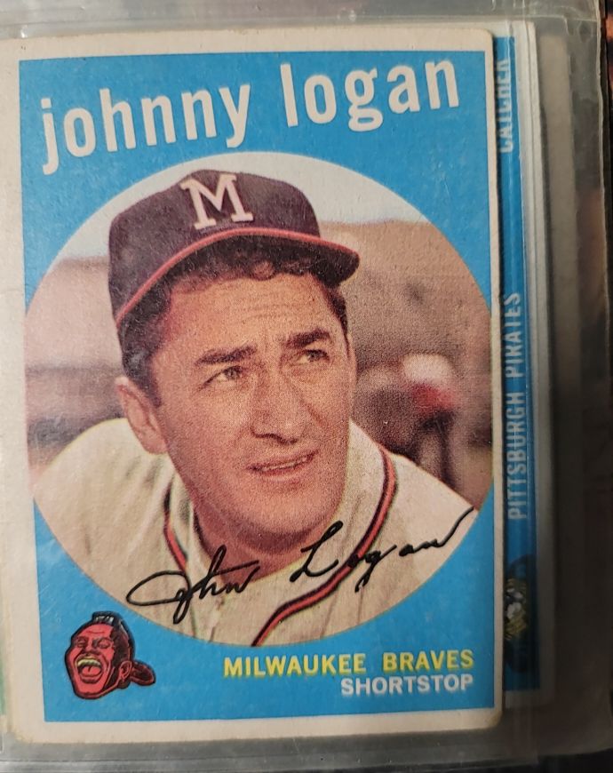 1959 Topps #225 Johnny Logan Milwaukee Braves — front