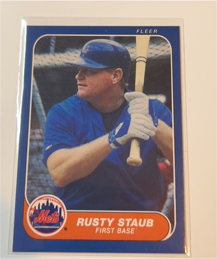 1986 Fleer #95 Rusty Staub — front
