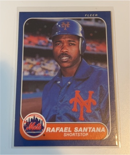 1986 Fleer #93 Rafael Santana — front