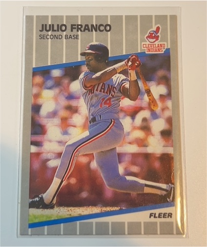 1989 Fleer #404 Julio Franco — front