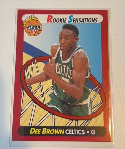 1991-92 Fleer Rookie Sensations #10 Dee Brown — front