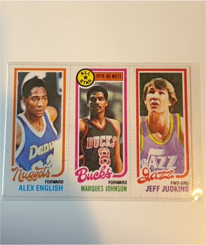 1980-81 Topps #75-2-68 Alex English / Marques Johnson / Jeff Judkins — front