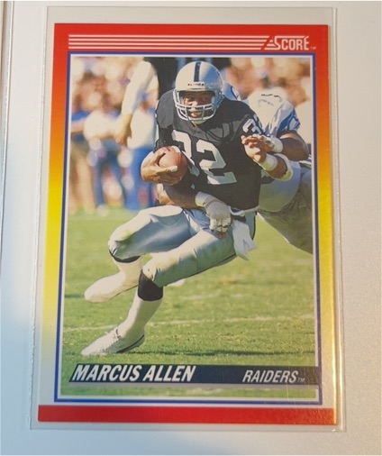 1990 Score #230 Marcus Allen — front