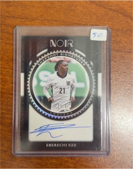 2024-25 Panini Noir Soccer Snapshot Signatures Auto Eberechi Eze #SS-EE — front