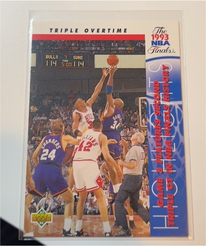 1993-94 Upper Deck #205 Scottie Pippen / Charles Barkley Triple Overtime 1993 NBA Finals — front