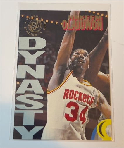 1994-95 Topps Stadium Club #7A Hakeem Olajuwon Dynasty and Destiny — front