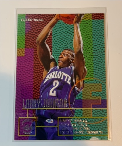 1995-96 Fleer #18 Larry Johnson — front