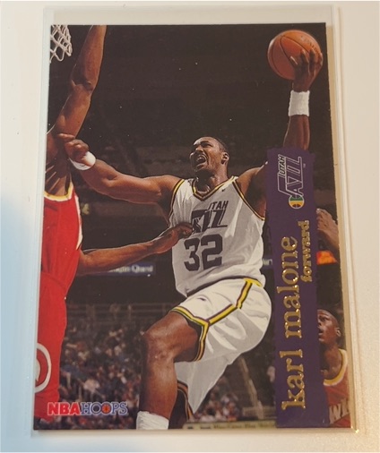 1995-96 Hoops #160 Karl Malone — front