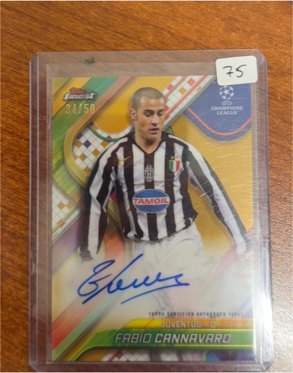 2024-25 Topps Finest UCC Auto Gold #34/50 Fabio Cannavaro — front