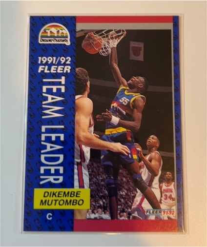 1991-92 Fleer #378 Dikembe Mutombo — front