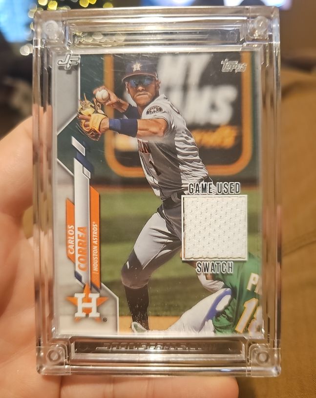 2022 Topps Jersey Fusion Carlos Correa Game Used Swatch — front