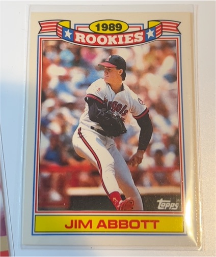 1989 Topps Rookies #1 Jim Abbott — front