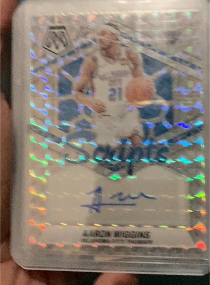 2023-24 Panini Mosaic Scripts #MS-WIG Aaron Wiggins — front