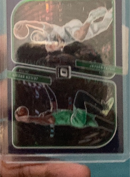 2023-24 Panini Donruss Optic #2 Jaylen Brown / Jayson Tatum Optical Illusions — front