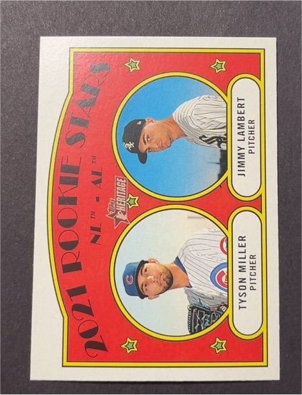 2021 Topps Heritage #261 Tyson Miller / Jimmy Lambert Rookie Stars — front