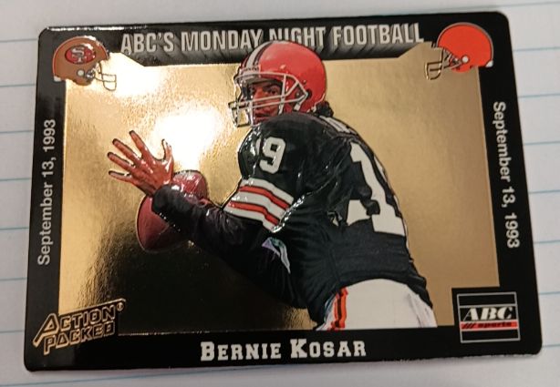 1993 Action Packed Monday Night Football #7 Bernie Kosar — front