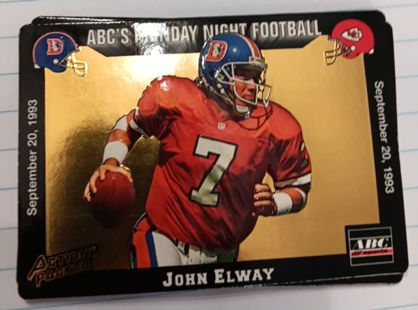 1993 Action Packed Monday Night Football #10 John Elway — front