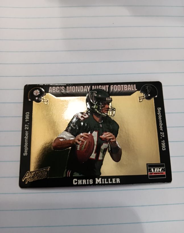 1993 Action Packed ABC's Monday Night Football Chris Miller — front