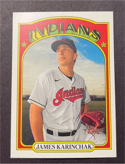2021 Topps Heritage #228 James Karinchak — front