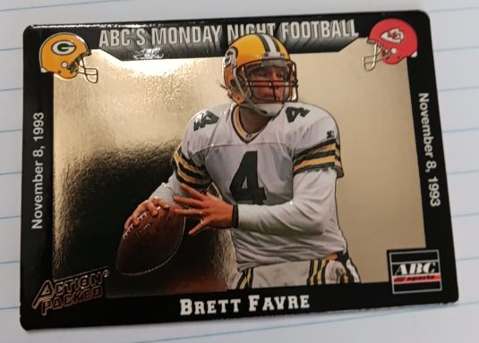 1993 Action Packed Monday Night Football #38 Brett Favre — front