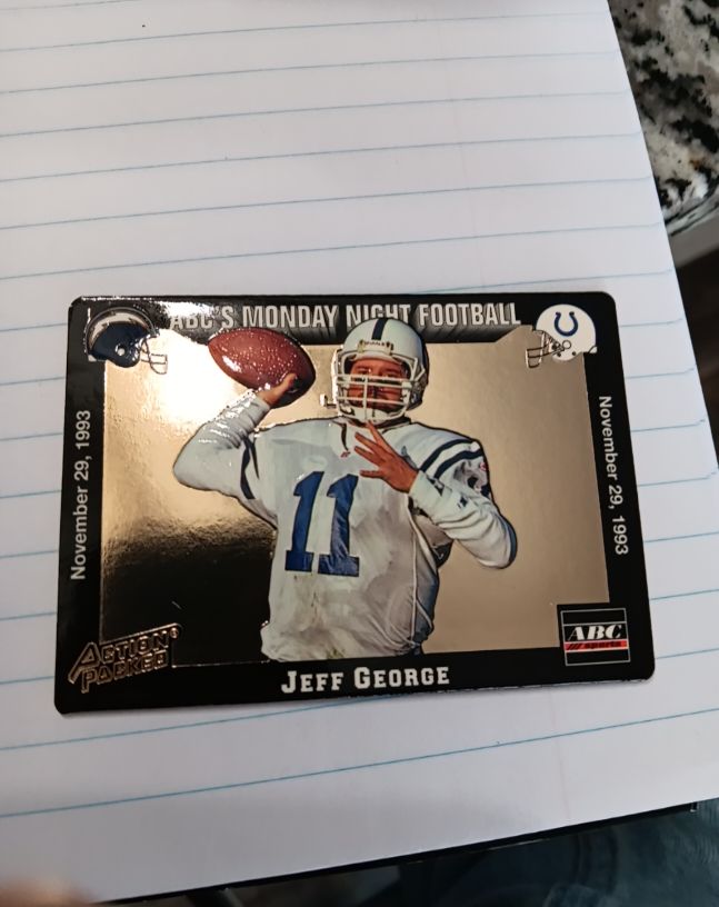 1993 Action Packed Monday Night Football #54 Jeff George — front
