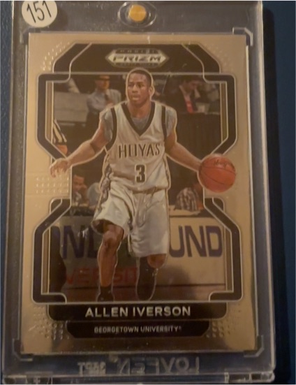 2022 Panini Prizm Draft Picks #1 Allen Iverson Georgetown Hoyas — front