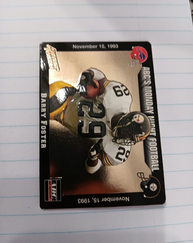 1993 Action Packed Monday Night Football #45 Barry Foster — front