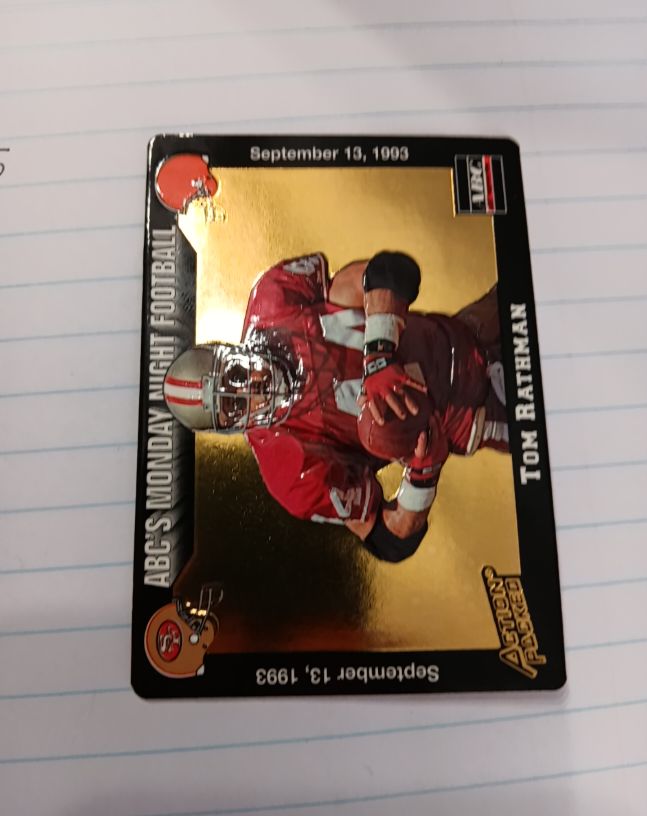 1993 Action Packed ABC's Monday Night Football Tom Rathman — front