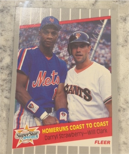 1989 Fleer #632 Darryl Strawberry/Will Clark — front