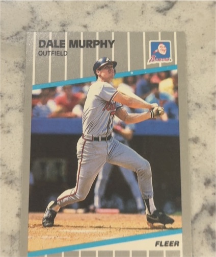 1989 Fleer #596 Dale Murphy — front