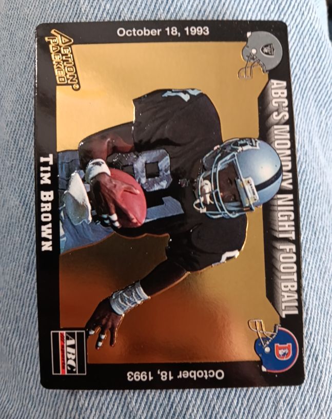 1993 Action Packed Monday Night Football # Tim Brown — front