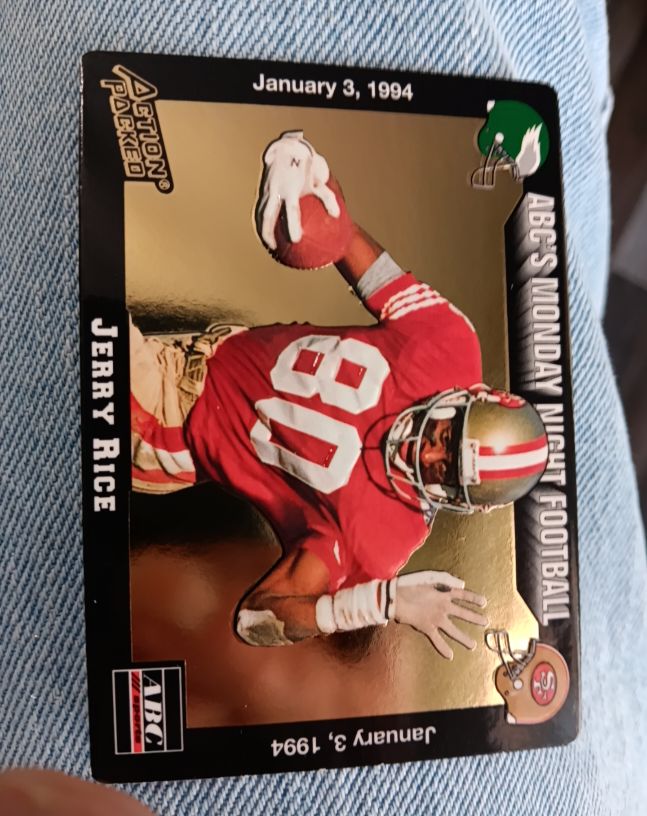 1993 Action Packed Monday Night Football #78 Jerry Rice — front