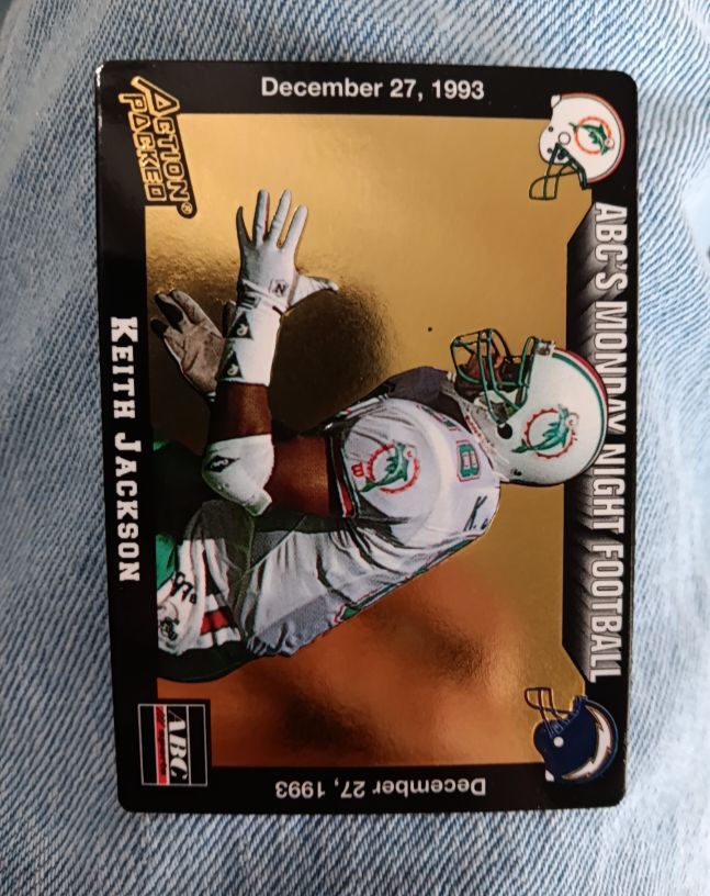 1993 Action Packed ABC's Monday Night Football #71 Keith Jackson — front