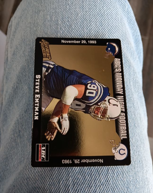 1993 Action Packed Monday Night Football #55 Steve Emtman — front