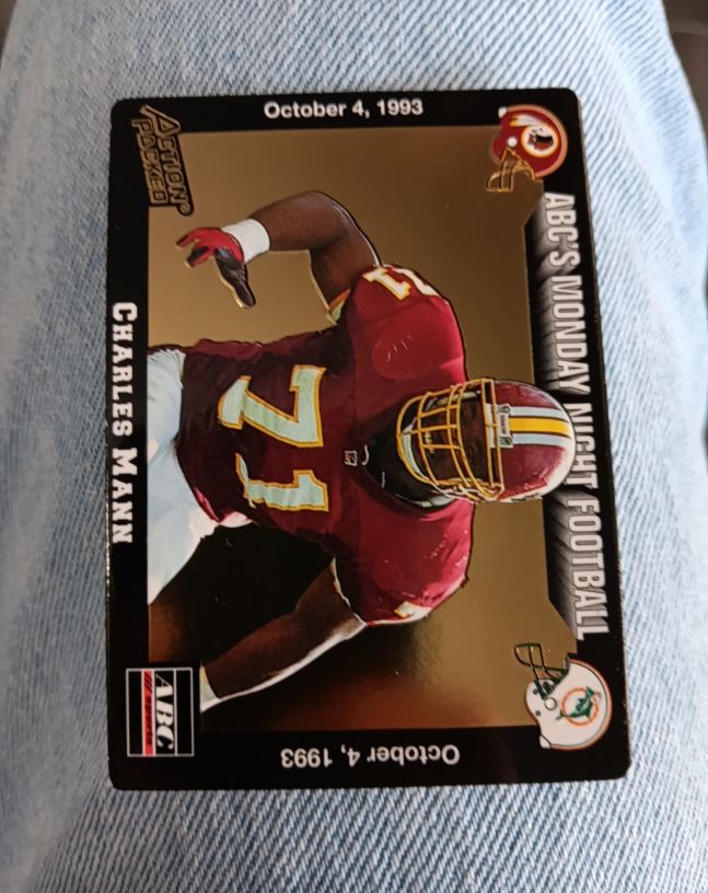 1993 Action Packed Monday Night Football #71 Charles Mann — front