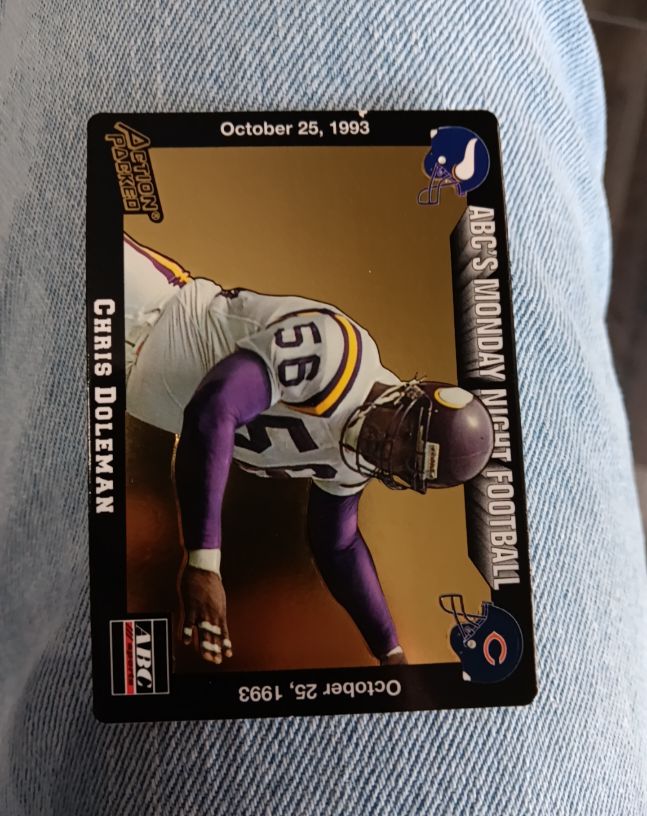 1993 Action Packed Monday Night Football #30 Chris Doleman — front