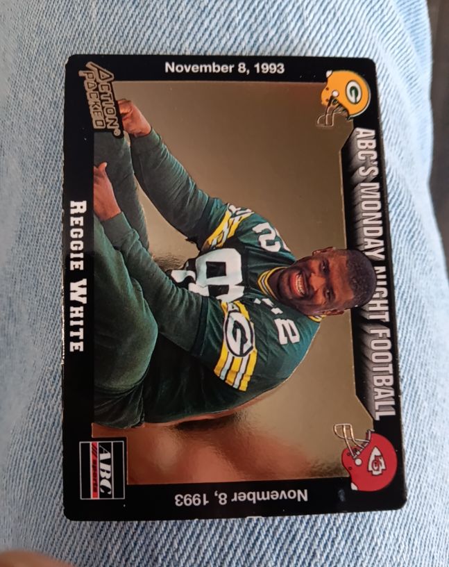 1993 Action Packed Monday Night Football #40 Reggie White — front