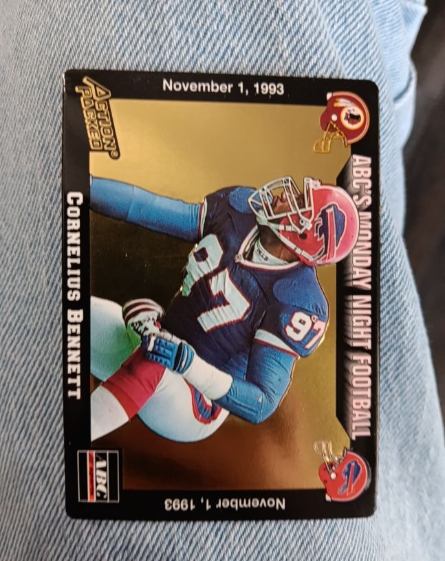 1993 Action Packed Monday Night Football Cornelius Bennett — front