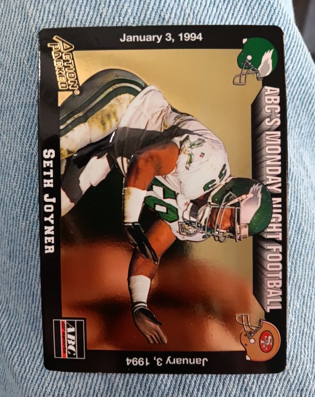 1993 Action Packed Monday Night Football #76 Seth Joyner — front