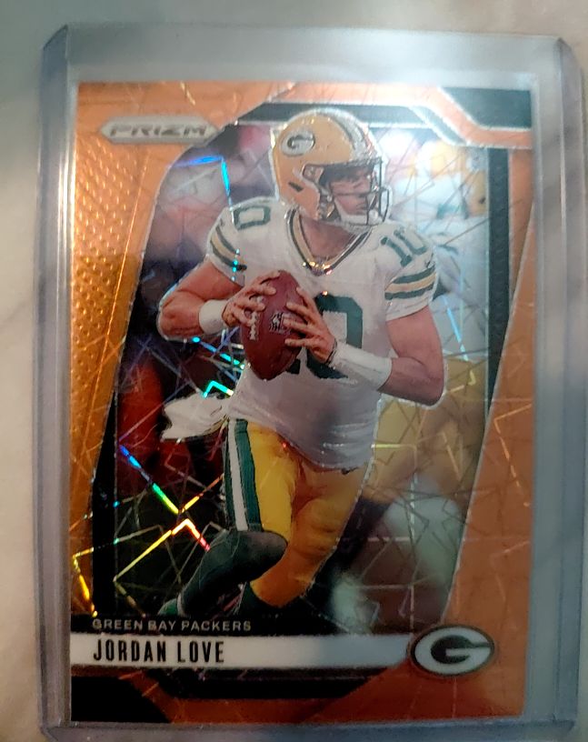 2024 Panini Prizm Orange Lazer Prizm Jordan Love Packers — front