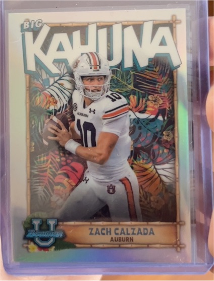 2022 Bowman University Chrome #TBK-18 Zach Calzada — front