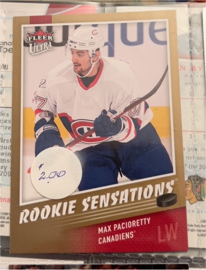 2009-10 Fleer Ultra Rookie Sensations #RS20 Max Pacioretty — front