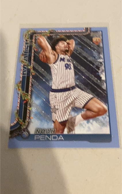 2025-26 Topps Holiday #H192 Noah Penda Rookie Card Orlando Magic — front